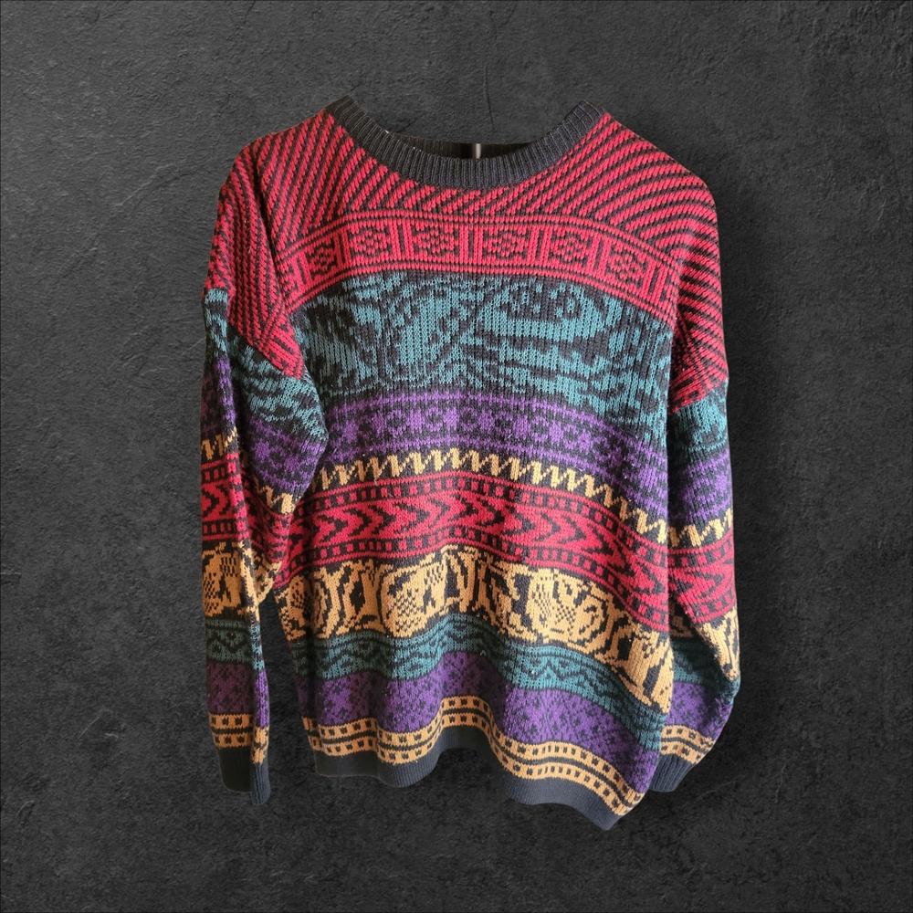 Colorful Patterned Women's Sweater